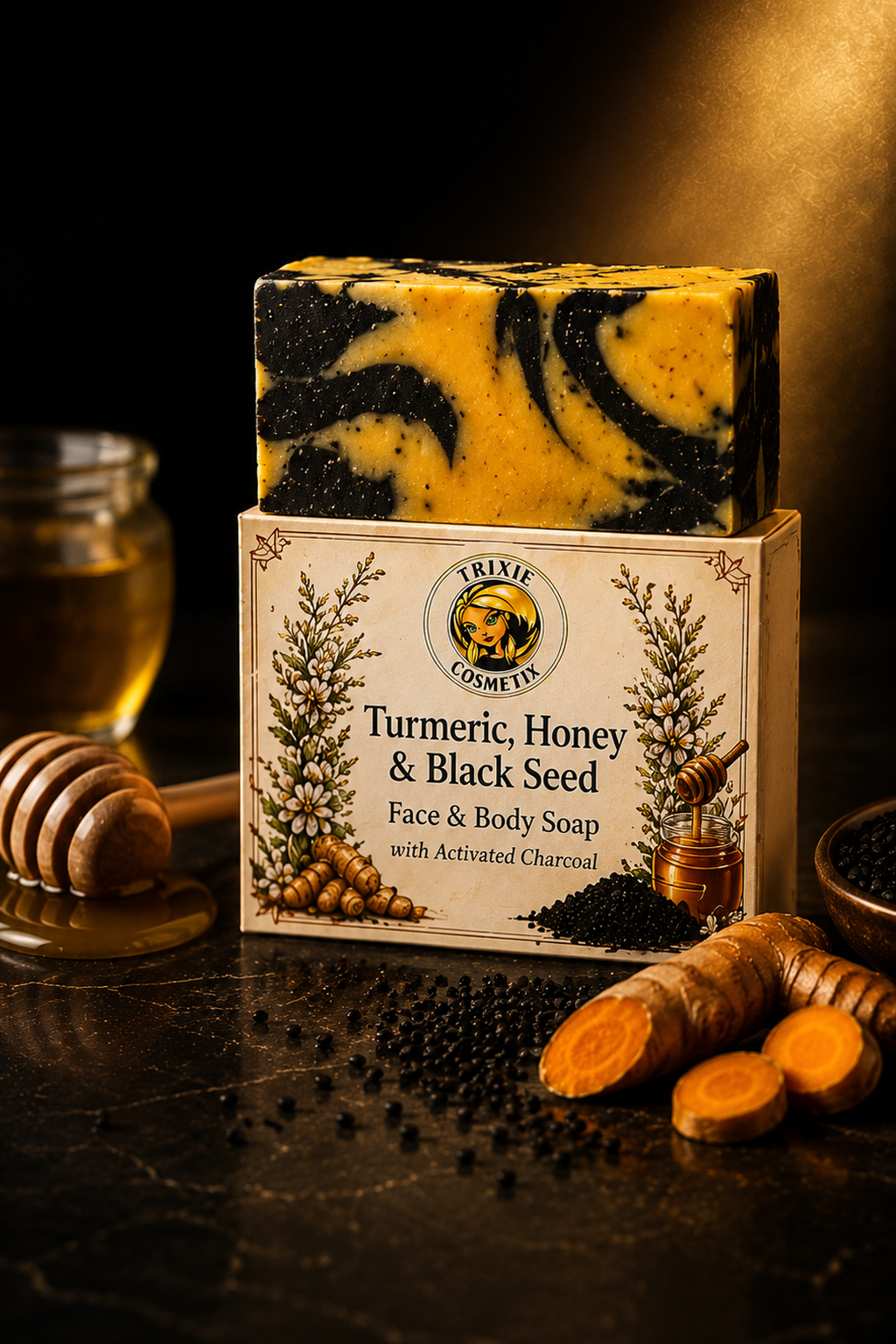 Turmeric, Honey & Black Seed Face & Body Soap
